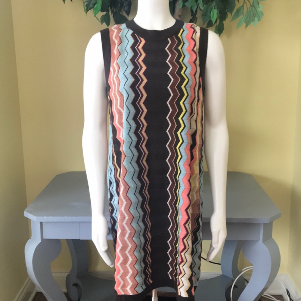 Missoni for Target Brown Chevron Stripe Dress XL